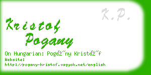 kristof pogany business card